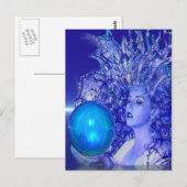 Blauwe Kristal Briefkaart (Voorkant / Achterkant)