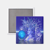Blauwe Kristal Magneet (Voorkant / Achterkant)