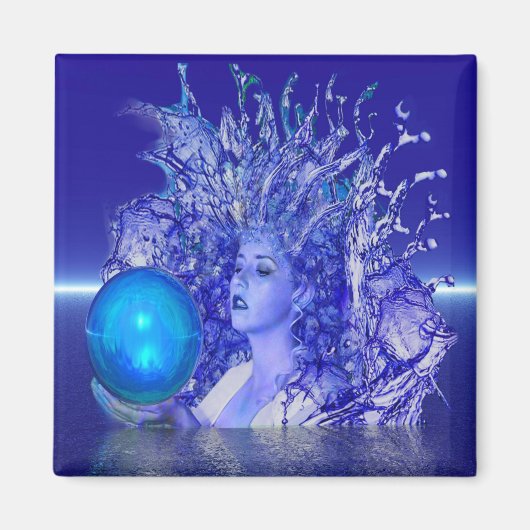 Blauwe Kristal Magneet (Voorkant)