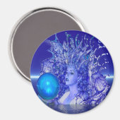 Blauwe Kristal Magneet (Voorkant / Achterkant)