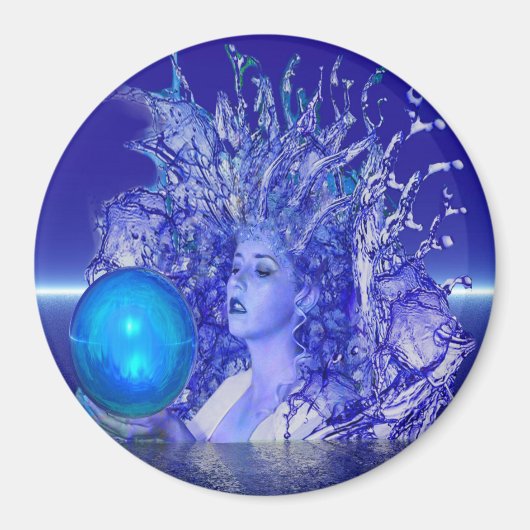 Blauwe Kristal Magneet (Voorkant)