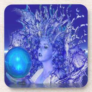 Blauwe Kristal Onderzetter