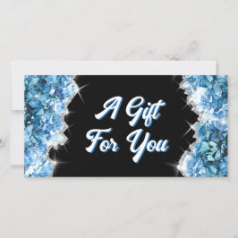 Blauwe kristallen cadeaubon