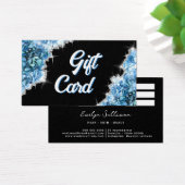 Blauwe kristallen cadeaubon visitekaartje (Bureau)