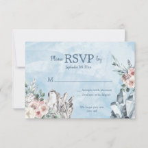 Blauwe Kristallen en Bloemen RSVP