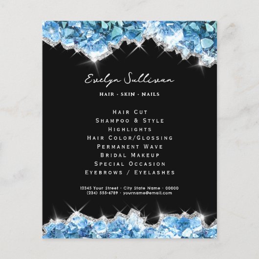 Blauwe kristallen flyer (Voorkant)