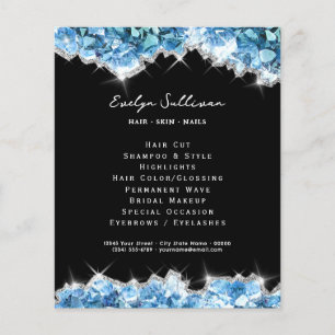 Blauwe kristallen flyer