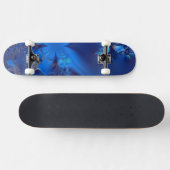 Blauwe Kristallen Fractal Skateboard (Horizontaal)