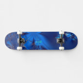 Blauwe Kristallen Fractal Skateboard (Horizontaal)
