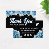 Blauwe kristallen kortingskaart visitekaartje (Bureau)