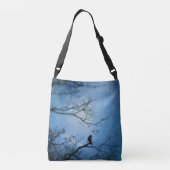 blauwe kristallen kraai crossbody tas (Achterkant)