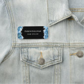 Blauwe kristallen naamplaatje (In situ)