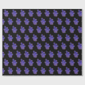 Blauwe kristallen patroon cadeaupapier (Vlak)