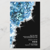 Blauwe kristallen prijslijst flyer (Achterkant)