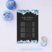 Blauwe kristallen prijslijst flyer (Enkel)