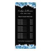 Blauwe kristallen prijslijst Rackkaart Reclamekaart (Voorkant)