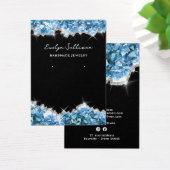 Blauwe kristallen sieraden display kaart (Bureau)