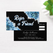 Blauwe kristallen verwijzingskaart visitekaartje (Bureau)