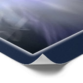 blauwe kristallijne gel poster (Hoek)