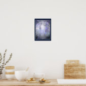 blauwe kristallijne gel poster (Keuken)