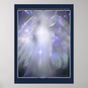 blauwe kristallijne gel poster