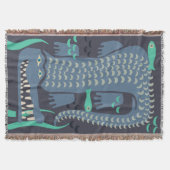 Blauwe krokodil deken (Voorkant)