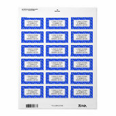 Blauwe Krokus Adreslabels Etiket (Full Sheet)