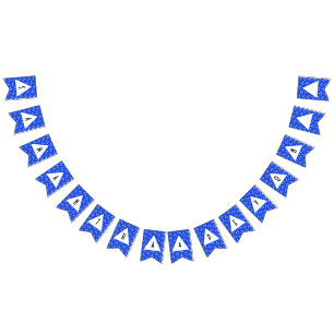 Blauwe Krokus bruiloft Vlaggetjes