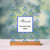 Blauwe krokussen acryl bord (Neutraal)