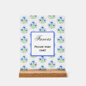 Blauwe krokussen acryl bord (Voorkant)