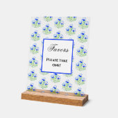 Blauwe krokussen acryl bord (Hoek)