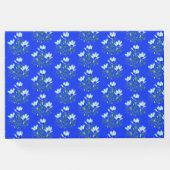 Blauwe Krokussen Bruiloft Gastenboek (Achterkant)