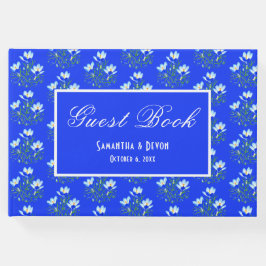 Blauwe Krokussen Bruiloft Gastenboek