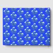 Blauwe Krokussen Bruiloft Gastenboek (Achterkant)