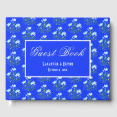 Blauwe Krokussen Bruiloft Gastenboek (Voorkant)