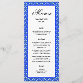 Blauwe Krokussen Bruiloft Menu