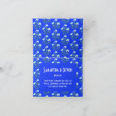 Blauwe Krokussen met wit Lijst Bedankkaart (Binnen)