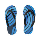 blauwe krommen kinder teenslippers (Voetbed)