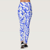 Blauwe krommen leggings (Achterkant)