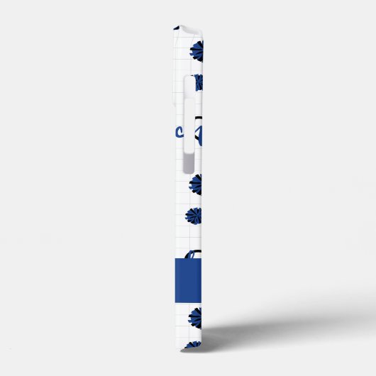 Blauwe kronkelharten, pom Poms, Megafone Pattern Case-Mate iPhone Case (Achterkant / Links)