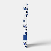 Blauwe kronkelharten, pom Poms, Megafone Pattern Case-Mate iPhone Case (Achterkant / Rechts)