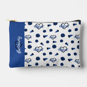 Blauwe kronkelharten, pom Poms, Megafone Pattern Etui