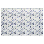 Blauwe kronkelharten, pom Poms, Megafone Pattern Stof (Fat Quarter)