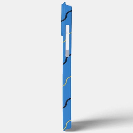 Blauwe kronkels Case-Mate iPhone case (Achterkant / Links)