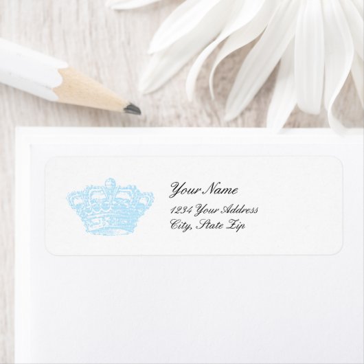 Blauwe kroon etiket (Insitu)