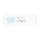 Blauwe kroon etiket (Voorkant)