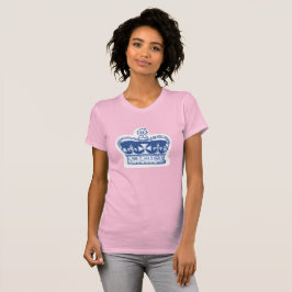 Blauwe kroon t-shirt