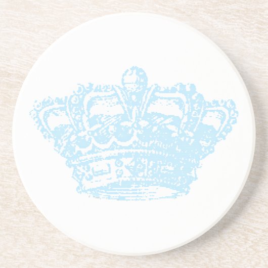 Blauwe kroon zandsteen onderzetter (Voorkant)