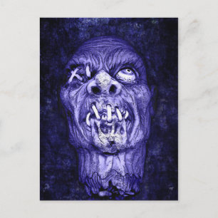 Blauwe kroonkop Zombie Briefkaart