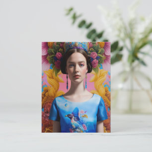 Blauwe kroonprinses briefkaart